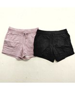 32° Cool Women&#39;s 2 Pack Pull On Shorts Size XS Black Pink Cotton Blend  - £8.54 GBP
