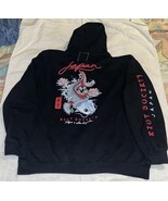 Riot Society Hoodie Men&#39;s XXL Koi Fish Floral Japan Tokyo Los Angeles Pu... - €29,68 EUR
