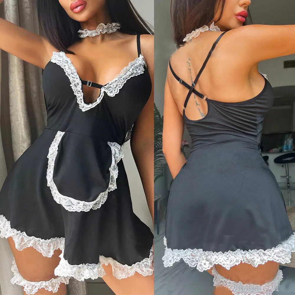 Women&#39;s Sexy Lingerie Babydoll Underwear Maid Cosplay Sleepwear Costume - $17.95