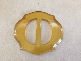 Vintage Art Deco 30s Amber Colored Cellulose Plastic Buckle Fastener 7 x... - £19.66 GBP