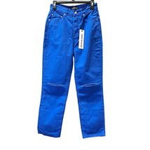 Neon Blonde NWT Cara Jean High Rise Distressed Button Fly Blue Lake Size 26 - £39.09 GBP