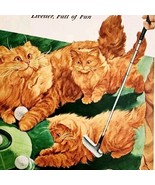 1953 Quaker Oats Puss N Boots Cat Food Golf Cats Theme Advertisement Pet... - $34.27 CAD