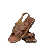 Men&#39;s Real Leather Authentic Mexican Huaraches Buckle Open Toe Sandals C... - £31.25 GBP