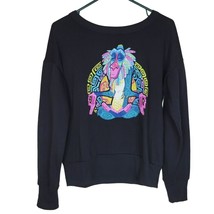 Disney Lion King Black Basic Crew Neck Pullover Sweatshirt Colorful Adul... - £6.76 GBP