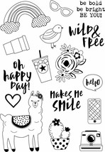 Simple Stories Oh Happy Day-Be You 4x6 Clear Stamps zzzz-s Transparent - £12.50 GBP