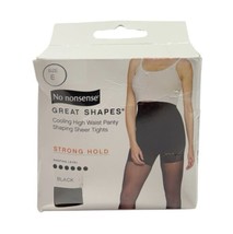 No Nonsense Size E Great Shapes Sheer Pantyhose, Black ,STRONG Hold Shaper - £15.78 GBP