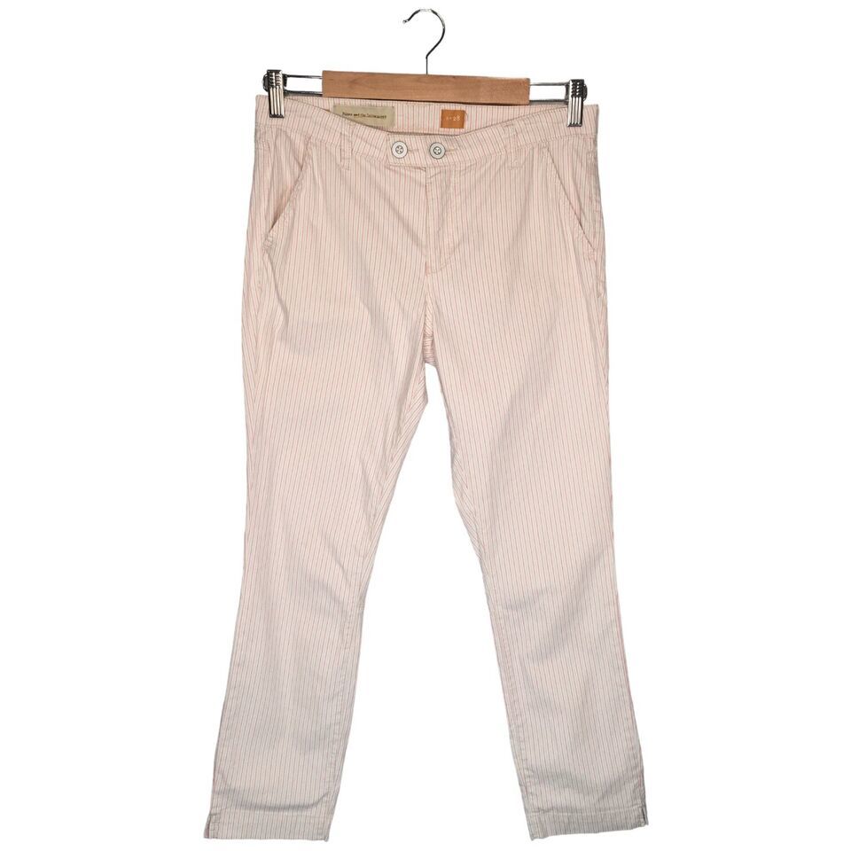 Anthropologie Pilcro And The Letterpress Blushed Stripe Cropped Pants Wo... - $39.59