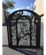 Metal Gate Modern Urban Pedestrian Walk Iron Garden Gate driveway gate - $949.00