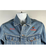 Lee Brand La Casa Pizza Omaha Denim Jacket Mens Womens Small Christy Emb... - £37.88 GBP