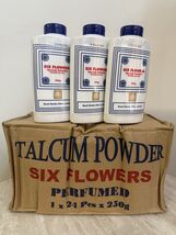 SIX FLOWERS Talcum Powder 250G. 24 Pieces (250g X 24) - $247.50