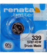 Renata 339 SR614SW Batteries - 1.55V Silver Oxide 339 Watch Battery (2 C... - $8.13 CAD