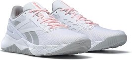 Reebok Women&#39;s Nanoflex TR Cross Trainer G58950 White/Gray/Pink Size 9.5M - £67.82 GBP