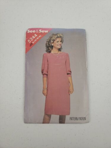 Butterick See & Sew 5244 Sewing Pattern Dress Size B 14 16 18 UNCUT PATTERN - £10.21 GBP