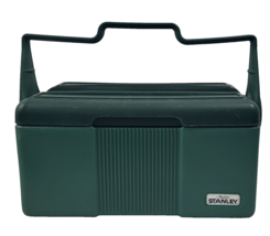 Vintage Stanley Aladdin Green Insulated Cooler Divided Lunch Box - £20.79 GBP