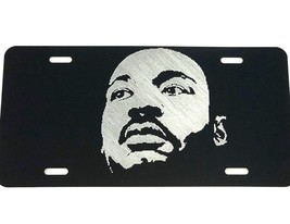 Martin Luther King Jr  Car Tag Diamond Etched Picture on Aluminum License Plate - £18.09 GBP
