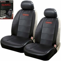 New GMC Elite Synthetic Leather Sideless Car Truck 2 Front Seat Covers Set - £51.06 GBP