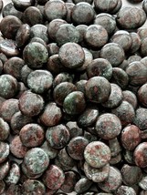 20pcs  Red and Green Garnet Coin Round Beads  18mm - £3.93 GBP