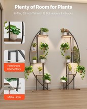 VEVOR Plant Stand Indoor with Grow Lights 2 Pack 63&quot; Tall 6-Tier Plant S... - $2,746.95 MXN
