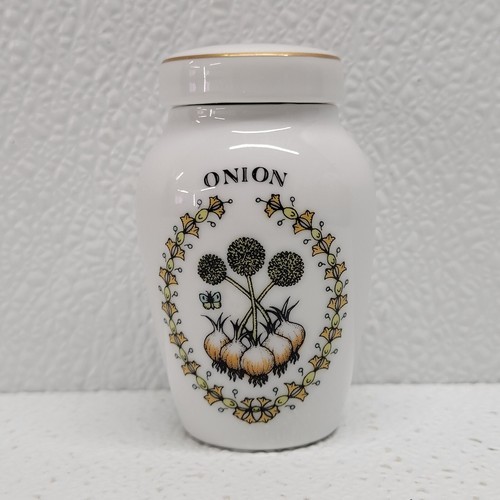 Vintage The Franklin Mint Gloria Concepts Porcelain Spice Jars 3 1/4&quot; ONION - $10.68