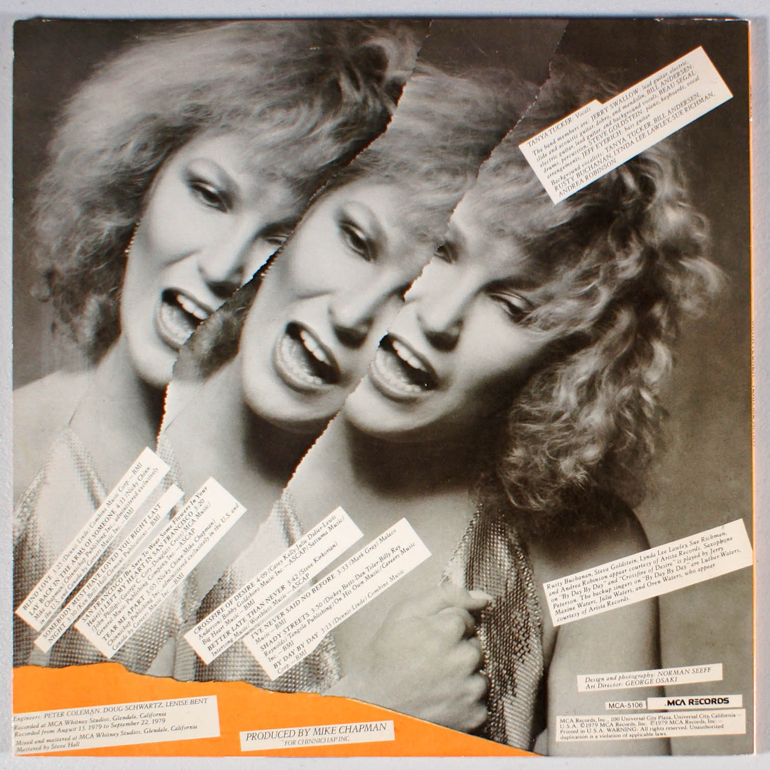 Tanya Tucker - Tear Me Apart (1979) Vinyl LP • PROMO • Lay Back in the Arms Item image 2