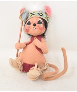 7” Big Feather Mouse Annalee Doll 1997 Fall Indian Thanksgiving Mice - $35.12 CAD