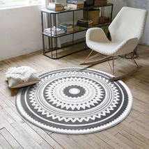 Modern Round Nordic Floor Rugs For Living Room/Bedroom - Rugs Home Decor 1 60cm  - £18.71 GBP