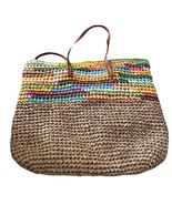 Elise &amp; Zoey Women&#39;s Multicolor paper made tote  Bag with Leather Straps - $13.94 CAD