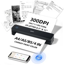 Idprt Portable-Printer Wireless For Travel, 300Dpi Inkless-Thermal-Small... - $85.97