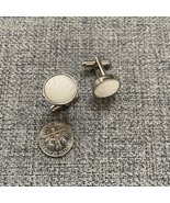 White Ivory Textile Silver Tone Cufflinks - $24.97 CAD