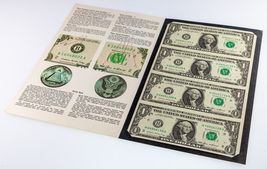 Series of 1985 $1 Federal Reserve Note Sheet (4Pcs) FR#1913-H - $50.08