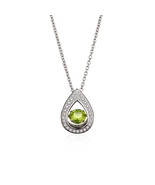 925 Sterling Silver Platinum Plated 1.75 CT White Cubic Zirconia TearDro... - £54.96 GBP