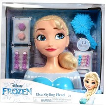 1 Disney Frozen 14 Piece Elsa Styling Head Ages 3 and Up So Many Ways to Style - £37.91 GBP