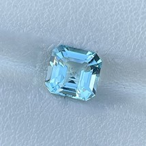 Natural Unheated 2.15 Cts Blue Aquamarine Asscher Cut Loose Gemstone - £287.76 GBP