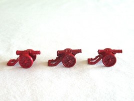 3x Risk 40th Anniversary Edition Board Game Metal Cannon Piece Red Army Lot - £7.82 GBP