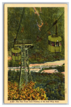 Cannon Mountain Aerial Tramway Franconia Notch New Hampshire Linen Postcard Y8 - £1.51 GBP