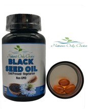 Black Seed Oil Capsules 1000mg Nigella Sativa Black Cumin Seed Oil COLD PRESSED - £16.87 GBP