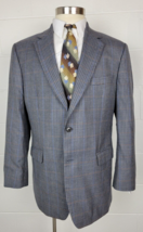 Brooks Brothers Mens Gray Houndstooth Windowpane Sport Coat Jacket 43R - £31.07 GBP