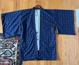 Le Bazar Coastal kimono jacket robe plaid floral wing sleeve unique line... - £23.66 GBP
