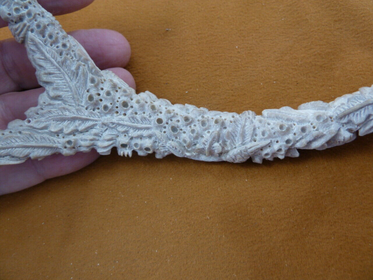 (TURT-SEA-30) Sea turtles + coral of shed ANTLER figurine Bali detailed carving Item image 9