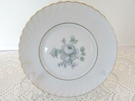 ROYAL BAYREUTH CHINA  6.5&quot; DESSERT PLATE FIRST LOVE GERMANY BLUE PEONIE - $128.24 MXN