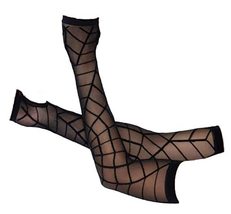 Black Gothic Vampire Spider Web Arm Warmer Sleeves Lolita Cosplay Costume Gloves - £11.60 GBP