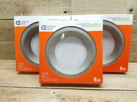 X3 Commercial Electric 6 inch Brushed Nickel LED Trim Ring #TR60BN in Box New - £10.24 GBP