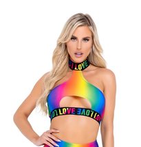 Roma Women&#39;s Standard Pride Collection Halter Neck Keyhole Top for Rave/Festival - £35.98 GBP