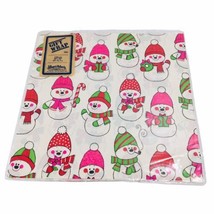 Vtg Christmas Gift Wrapping Paper Jillson &amp; Roberts Snowman 2 Sheets~20&quot;x30&quot; NOS - £14.16 GBP