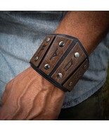 Nordic Viking Rune Leather Bracelet  Retro COSPLAY Accessory - $37.03 CAD