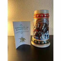 Anheuser Busch Stein Mug Budweiser Holiday Hometown Holiday Horse Clydes... - $14.85