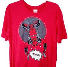 Marvel Deadpool Tacos T-Shirt Women&#39;s Large Red Fifth Sun - £7.69 GBP