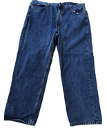 Levis 550 Jeans Mens Size 42x30 Blue Denim Flat Front Straight Jeans - $32.19