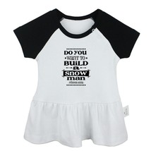 Build A Snowman Newborn Baby Girls Dress Toddler Infant 100% Cotton Clothes - £10.30 GBP