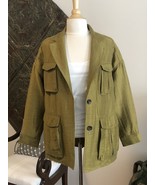 NWT H&M Safari Style Ladies Linen Blend Shirt Jacket Great Color!! Size 6 - $22.44